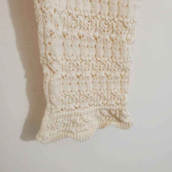 NWT Zara Crochet Style Stretchy Cream Ivory Boho Top Small Grandmacore - Picture 2 of 9